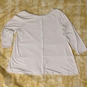 Marla Wynn  Cream Knit Top with Bateau Neckline